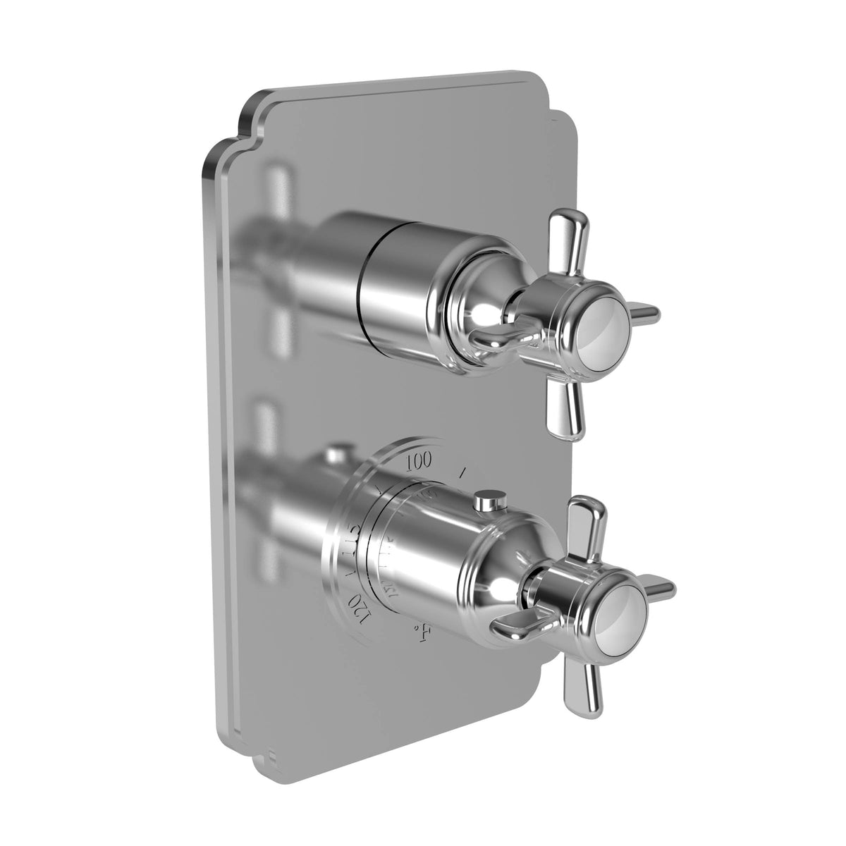 Satin Brass PVD Thermostatic Trim Plate with Handle O360598