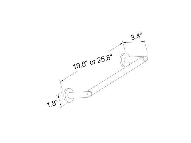 Satin Nickel 18-in Towel Bar T24142