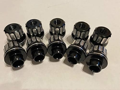 Billet Lug Nuts 7/16 Stud Set of 10 Black Anodized Pack of 2 H7462