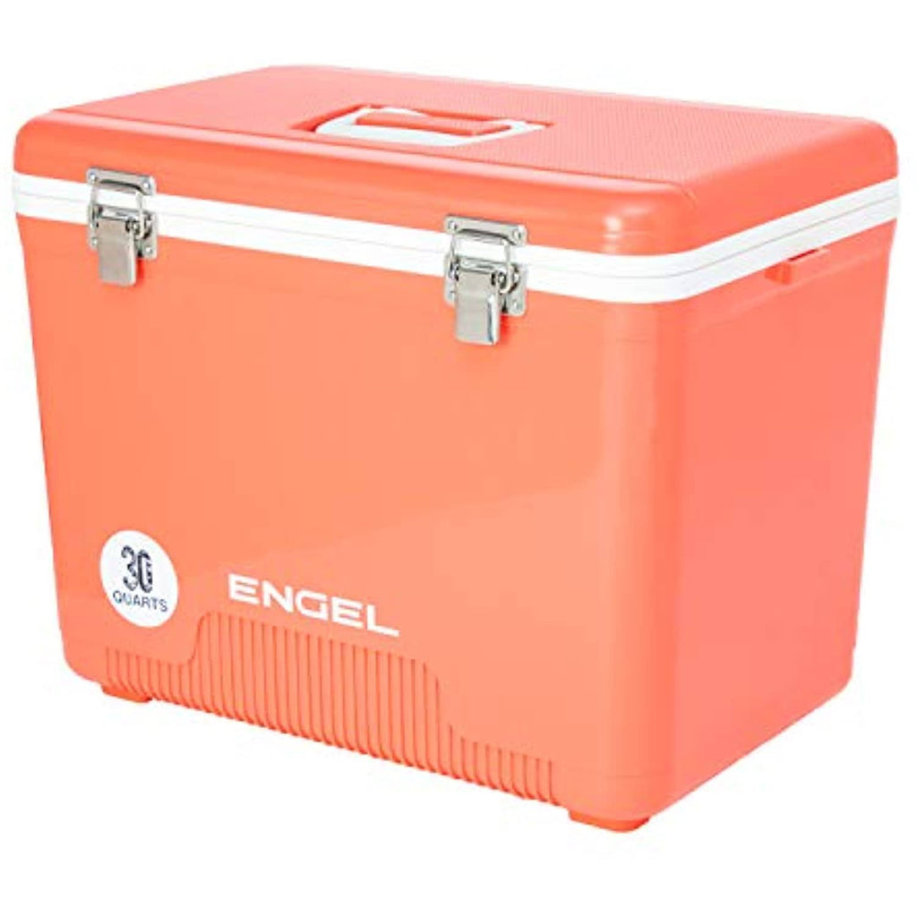 30 Quart 48 Can Leak Proof Odor Resistant Insulated Cooler, Coral, Pink R3609
