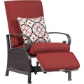 Brown/Red Wicker Adjustable Recliner S81519