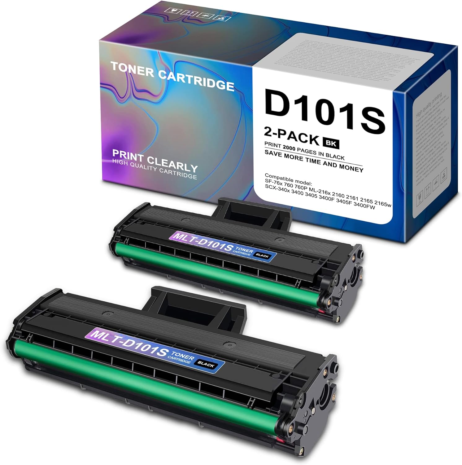 2 Pack Black Toner Cartridge B286246
