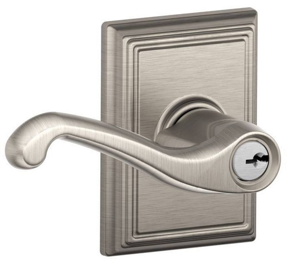 Satin Nickel Keyed Entry Lever Lock K639