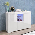 Kitchen Sideboard Cupboard with LED Light, Buffet Storage Cabinet with 2 Doors N482