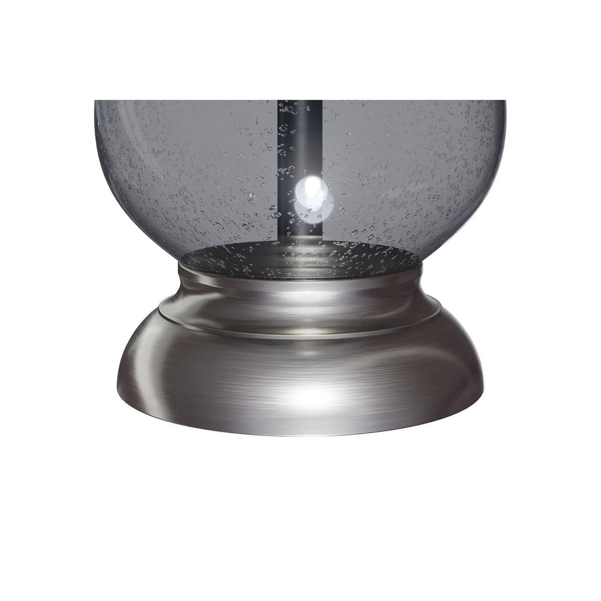 Clear Seeded Glass Accent Lamp Set of 2 U647