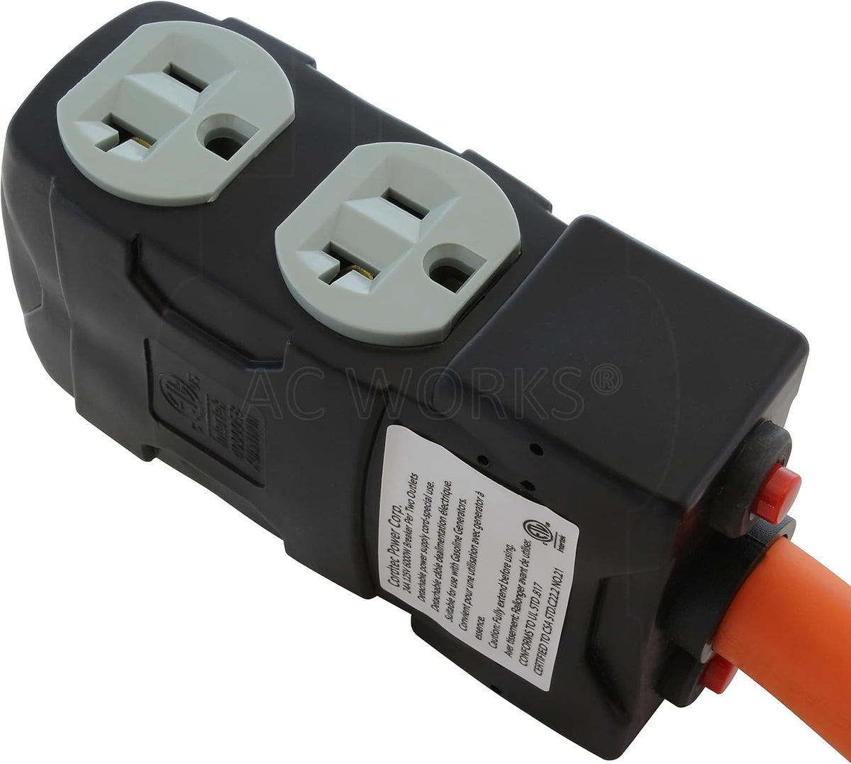4-Prong 220-Volt Plug to 120-Volt 15/20Amp Household Female Adapter Cord, Pack of 2 P536