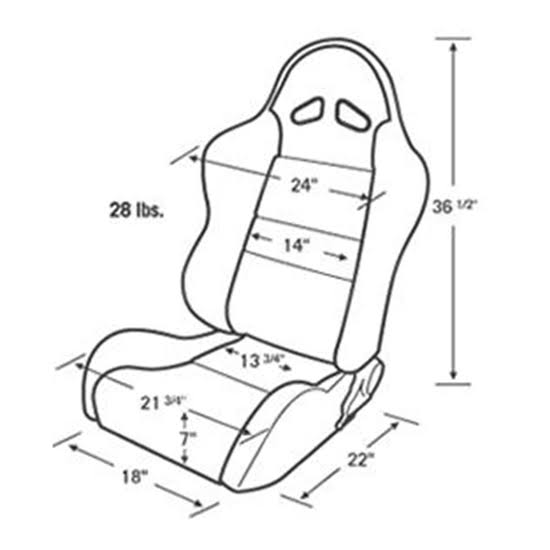 Black Vinyl Sportsman Racing Seat K864215