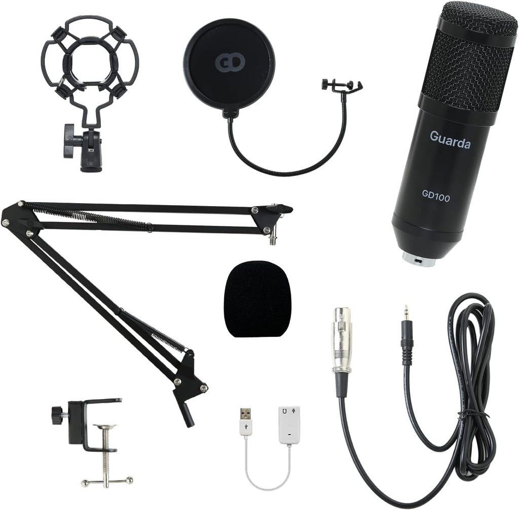 USB Microphone Condenser Cardioid Metal Mic Kit Pack of 2 M666406