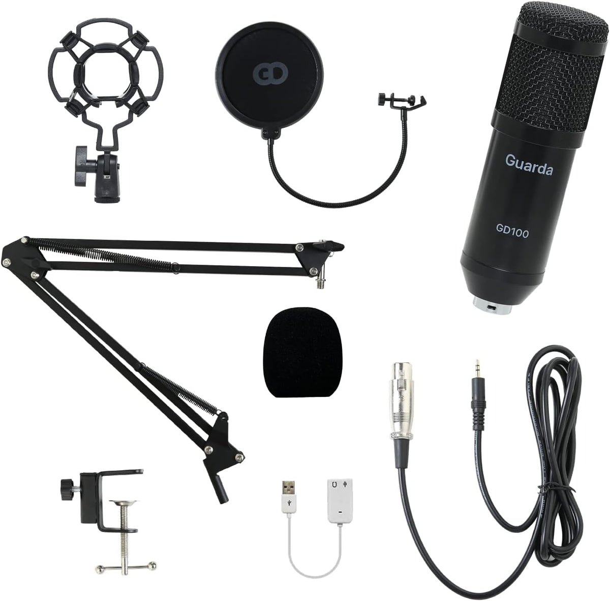 USB Microphone Condenser Cardioid Metal Mic Kit Pack of 2 M666406