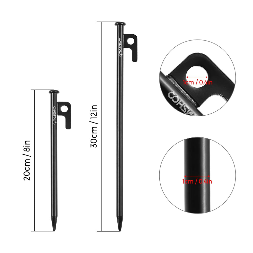 8 Inch /12 Inch Steel Tent Pegs with Storage Bag G87071