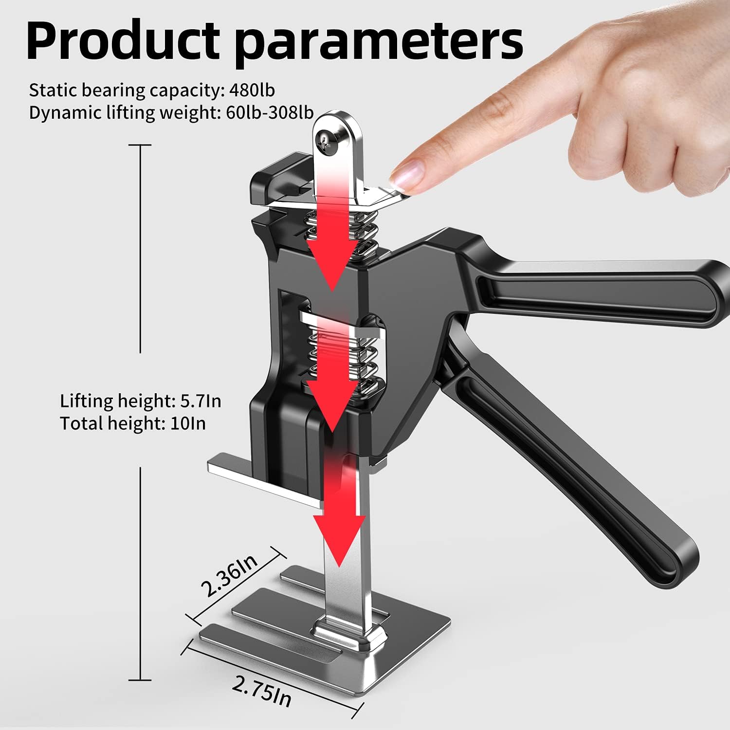 2 Packs Drywall Lift Multifunctional Wall Tile Height Adjuster Door Panel Lifter Cabinet Jack U441