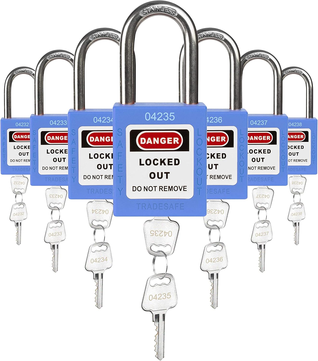 Red Lockout Tagout Padlocks, Pack of 2 T836