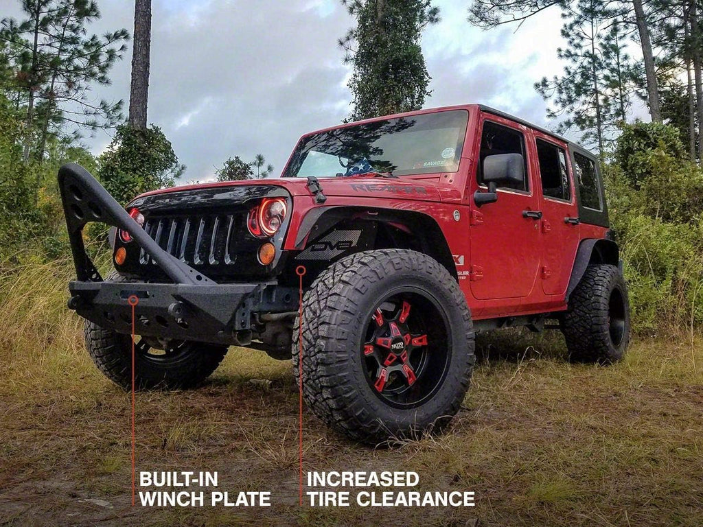 Stubby Winch Front Bumper with Stinger Bar S3635