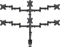Hex LED LCD Monitor Stand up Desk Mount Extra Tall 31.5 inch Pole Heavy Duty Fully Adjustable Stand for 6 Screens up to 27 inch I4107