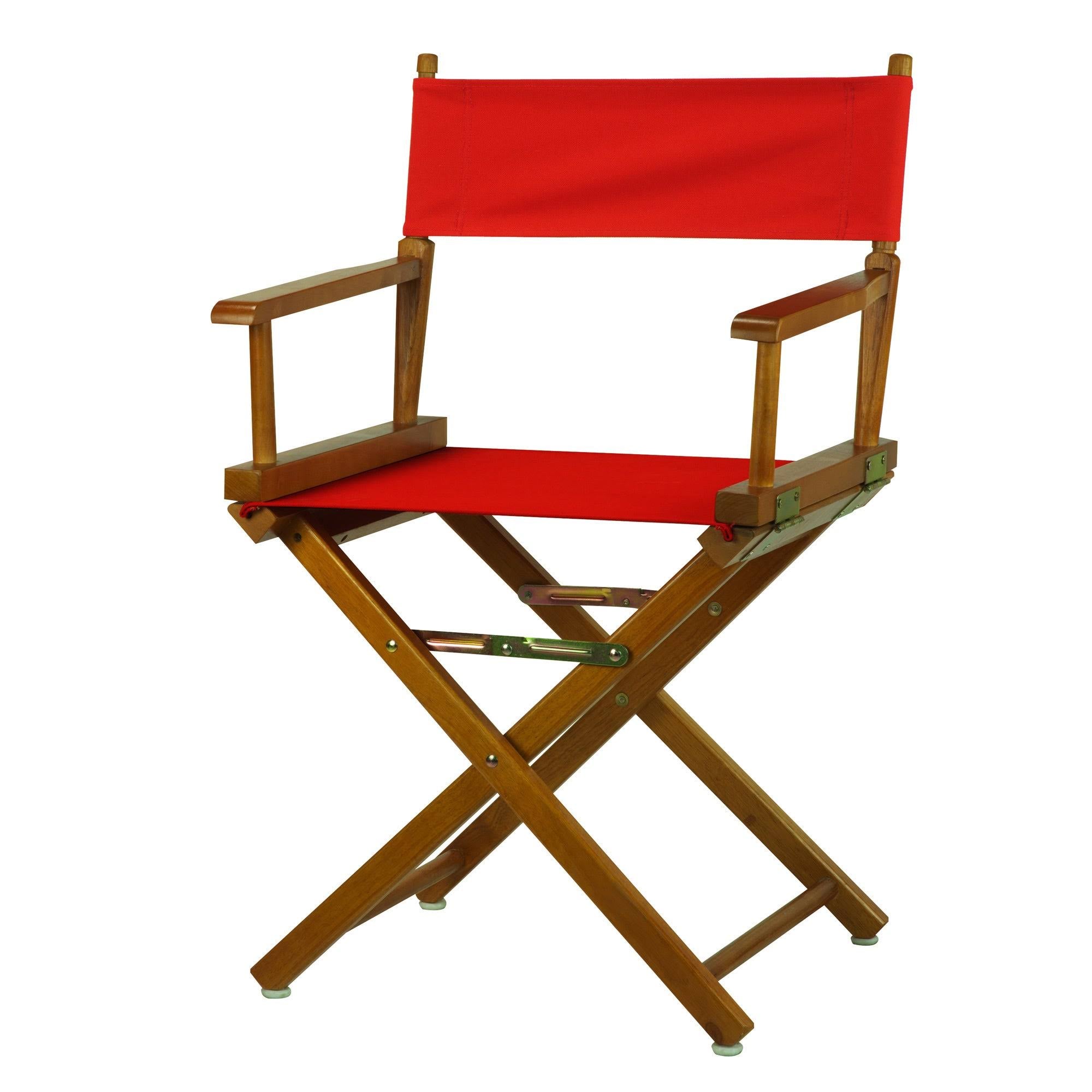 Honey Oak Frame Gold Canvas Director's Chair V39601