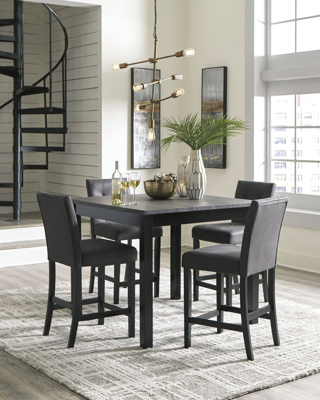 5-Piece Counter Height Dining Set P423375