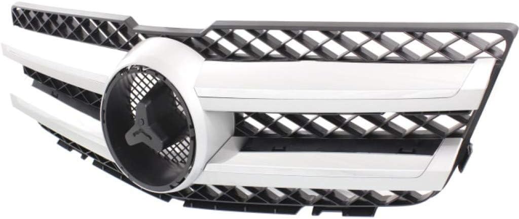 Black Shell & Insert Grille Assembly with Chrome Molding and Aluminum Trim Q204923