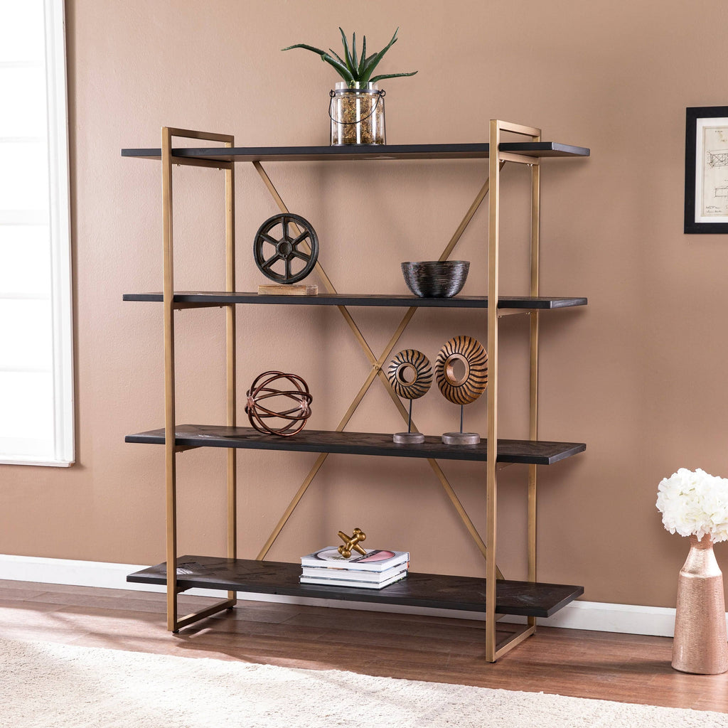 Black Wood Bookshelf I587