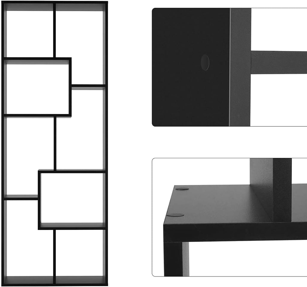Black 8 Tier Bookcase L250285