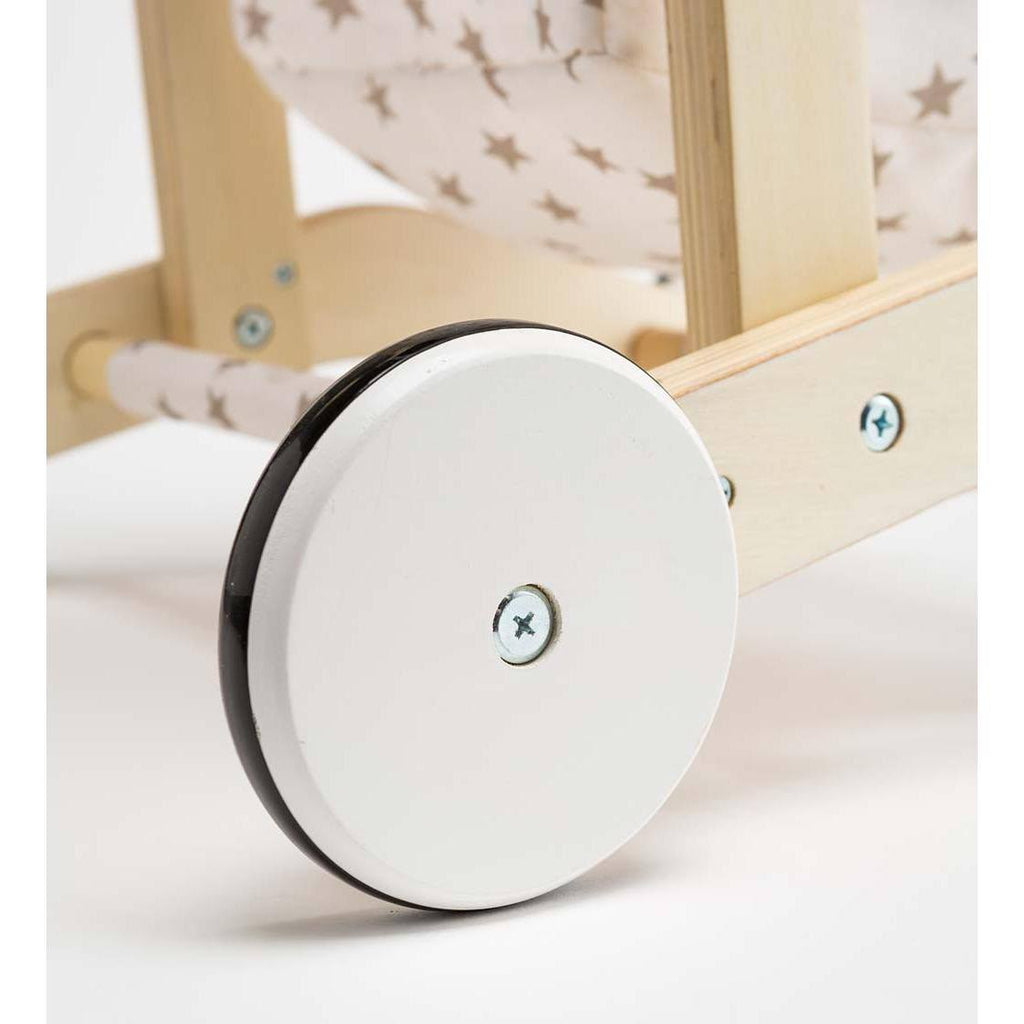 Wooden Shopping Cart Walker with Rolling Wheels B35996