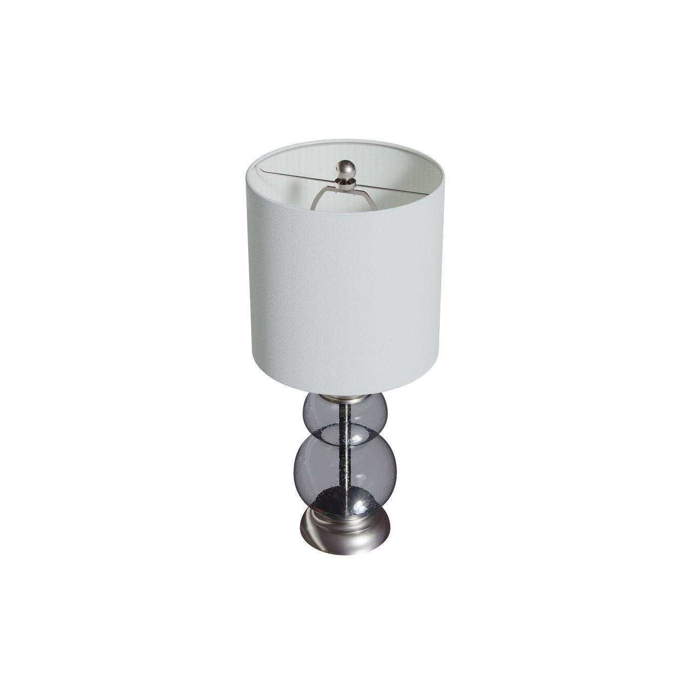 Clear Seeded Glass Accent Lamp Set of 2 U647