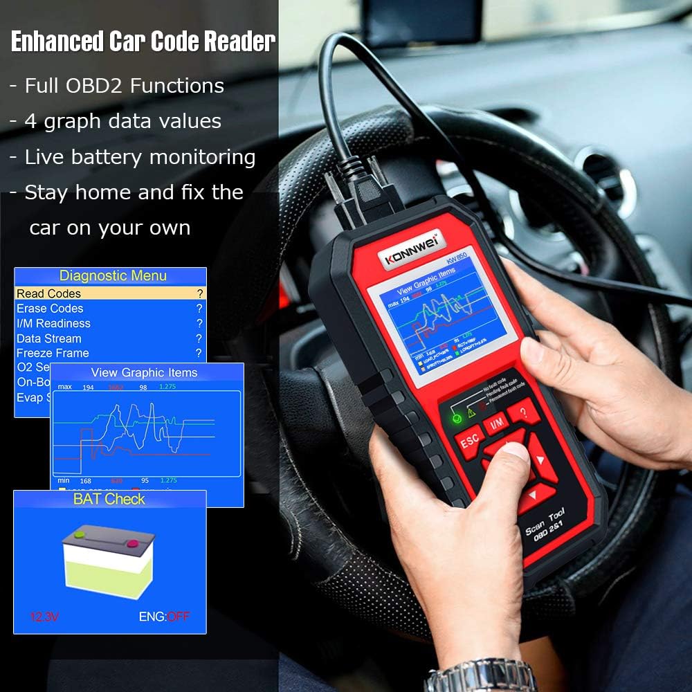 OBD2 Scanner Code Reader Diagnostic Scan Tool Pack of 2 T6328