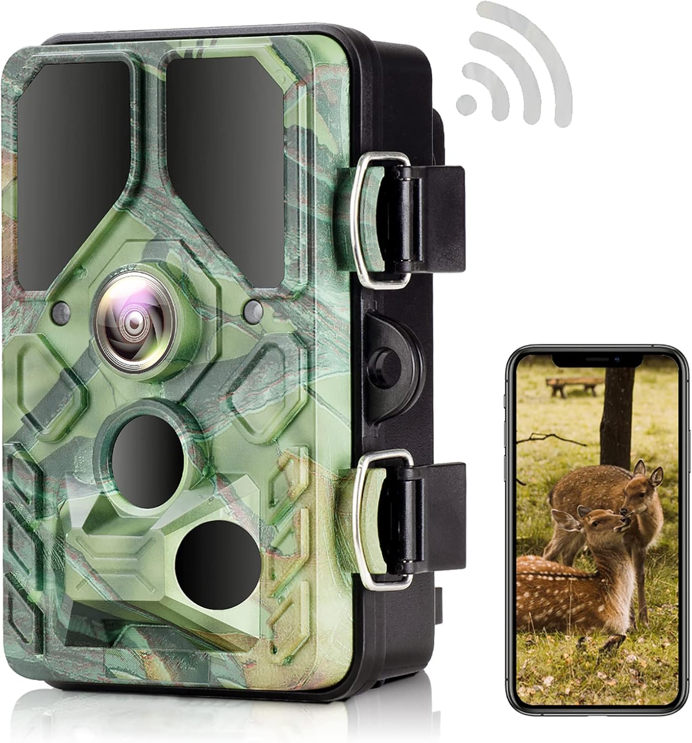 WiFi Trail Camera with Night Vision 65FT Motion Activated IP66 Waterproof Hunting Camera Y3062
