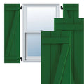 16 1/8x22W x 65x22H PVC Three Board Joined Board-n-Batten Shutters Q4928