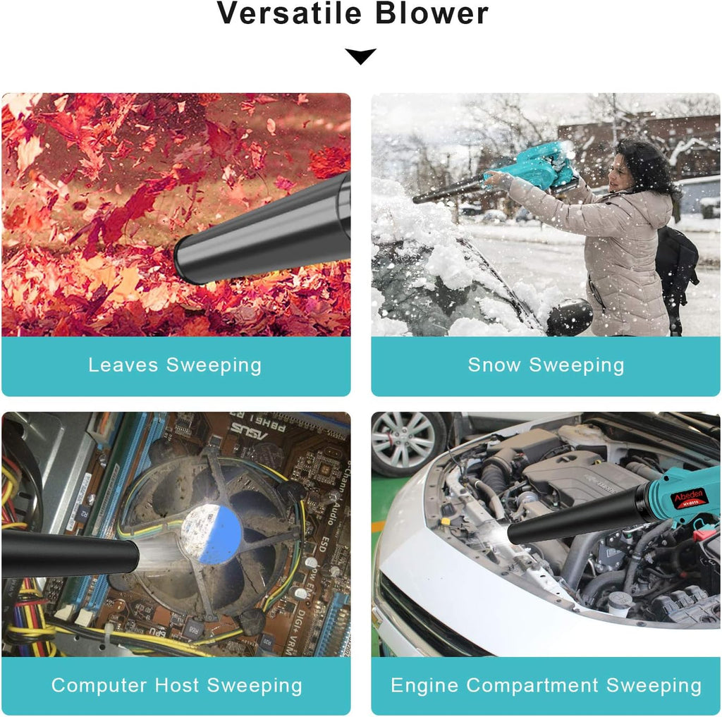 Cordless 2-in-1 Electric Handheld Leaf Blower with 2 Pack 18V 2.0 Ah Lithium Battery N7823