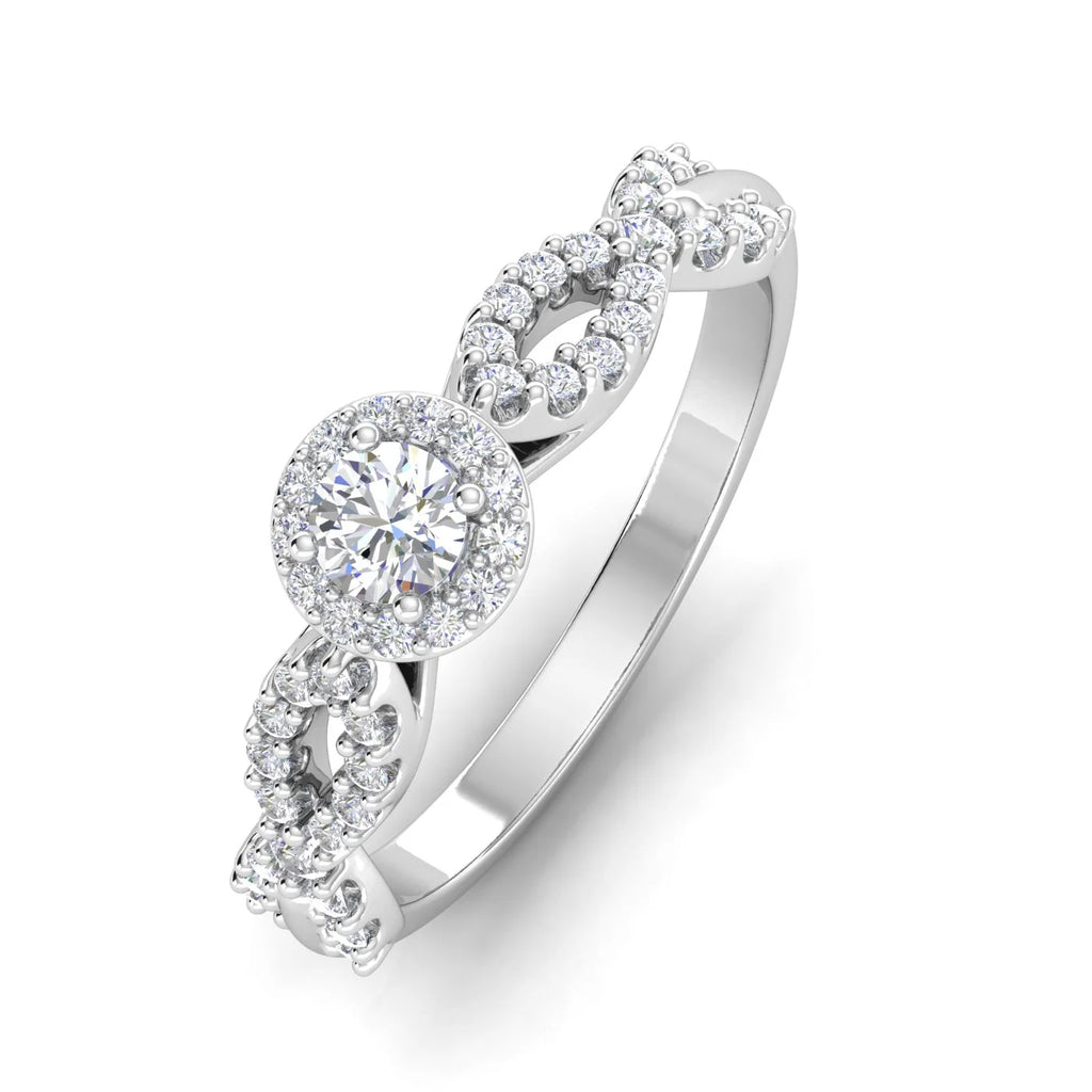 1/2 Carat TW Diamond Engagement Ring in 10k White Gold P6205