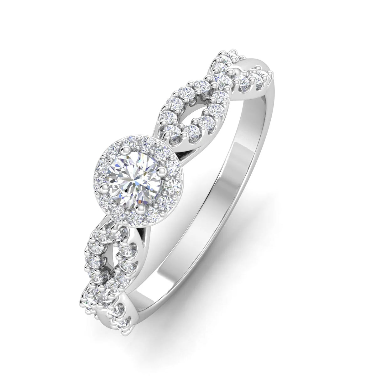 1/2 Carat TW Diamond Engagement Ring in 10k White Gold P6205