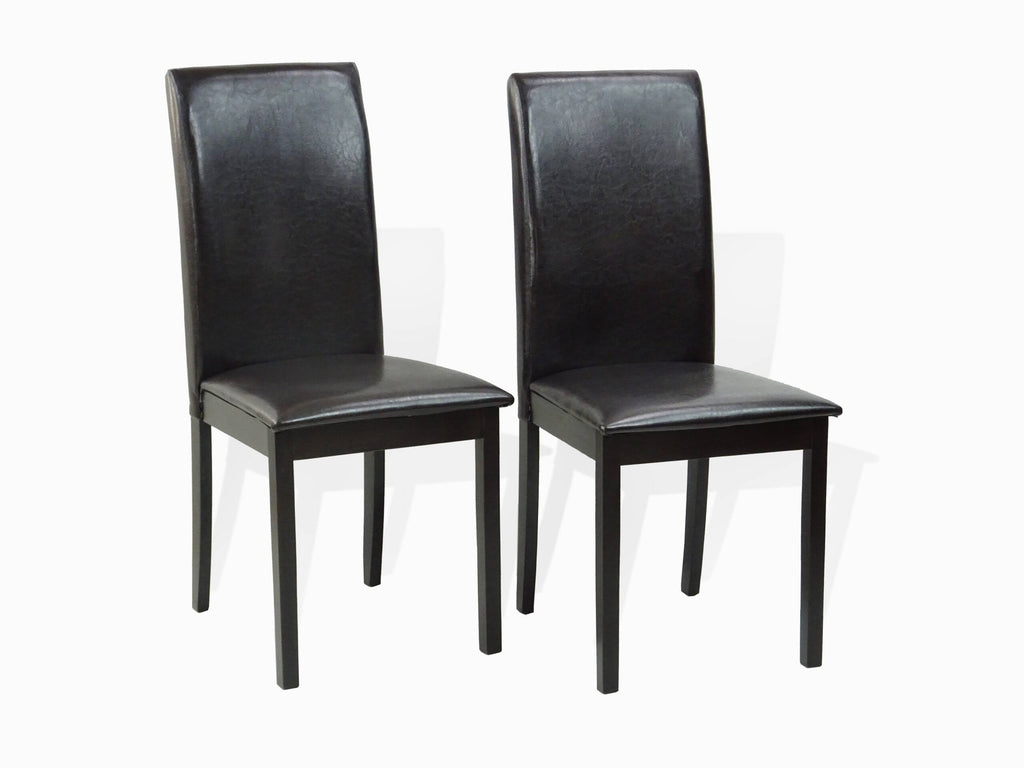 Classic Square Table and 2 Chairs Solid Wooden Espresso Brown M440726