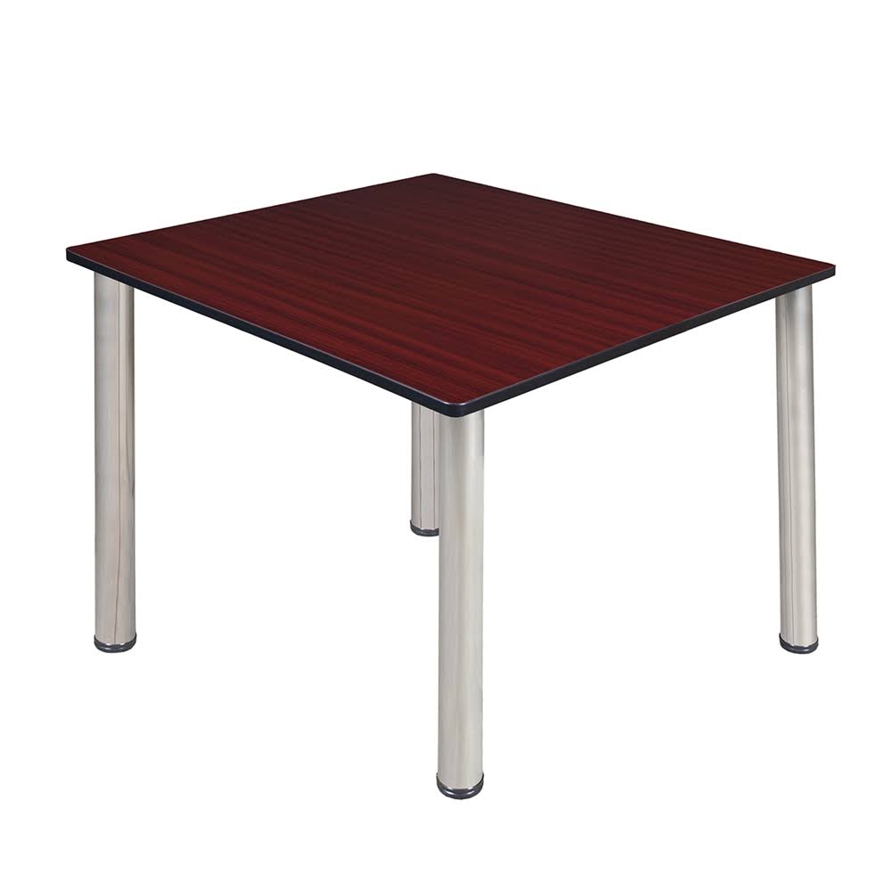 Mahogany Chrome Square Breakroom Table N420218