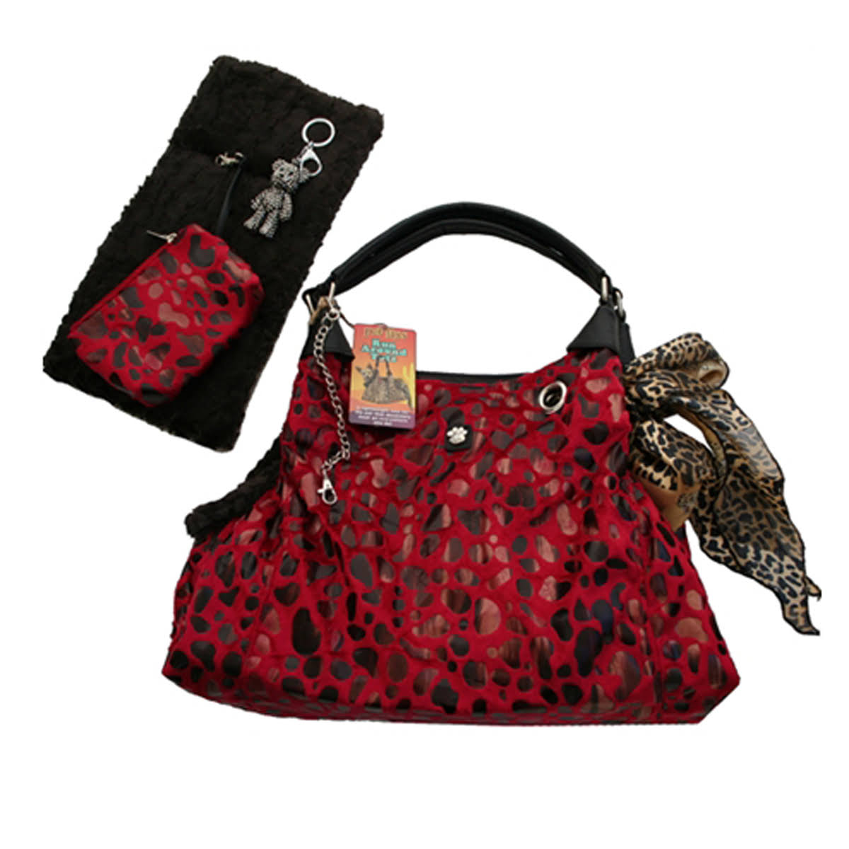 Red Animal Foil Pet Carrier Tote Y888192