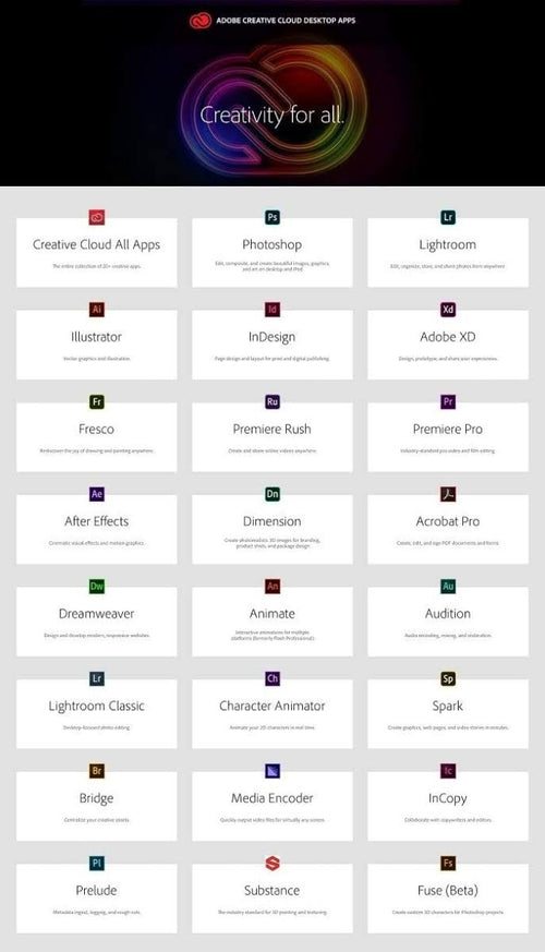 1 Year Subscription All Apps Annual Plan Q60815