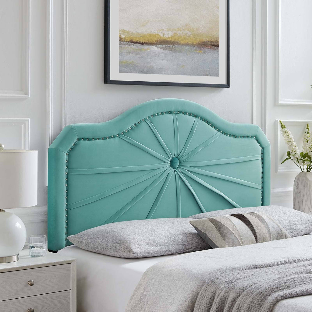 Mint Performance Velvet Headboard H85109