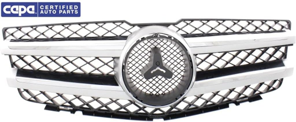 Black Shell & Insert Grille Assembly with Chrome Molding and Aluminum Trim Q204923