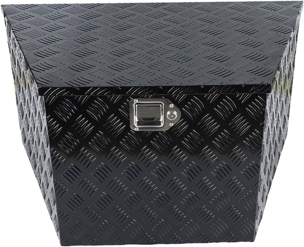 Black Heavy Duty Aluminum Trailer Tongue Tool Box with Lock J1927