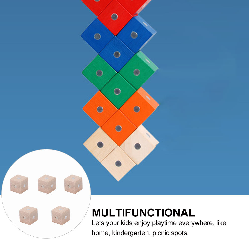 10 pcs Magnetic Wooden Building Blocks Cube Toys E457