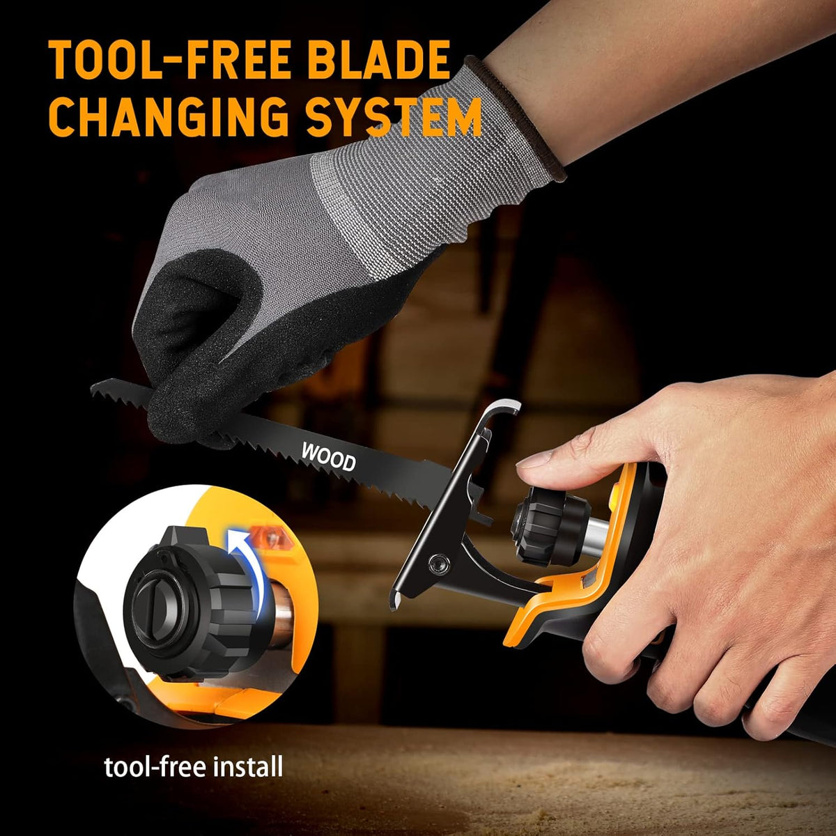 20V Cordless Reciprocating Saw with 2.0Ah Battery & Fast Charger C38449