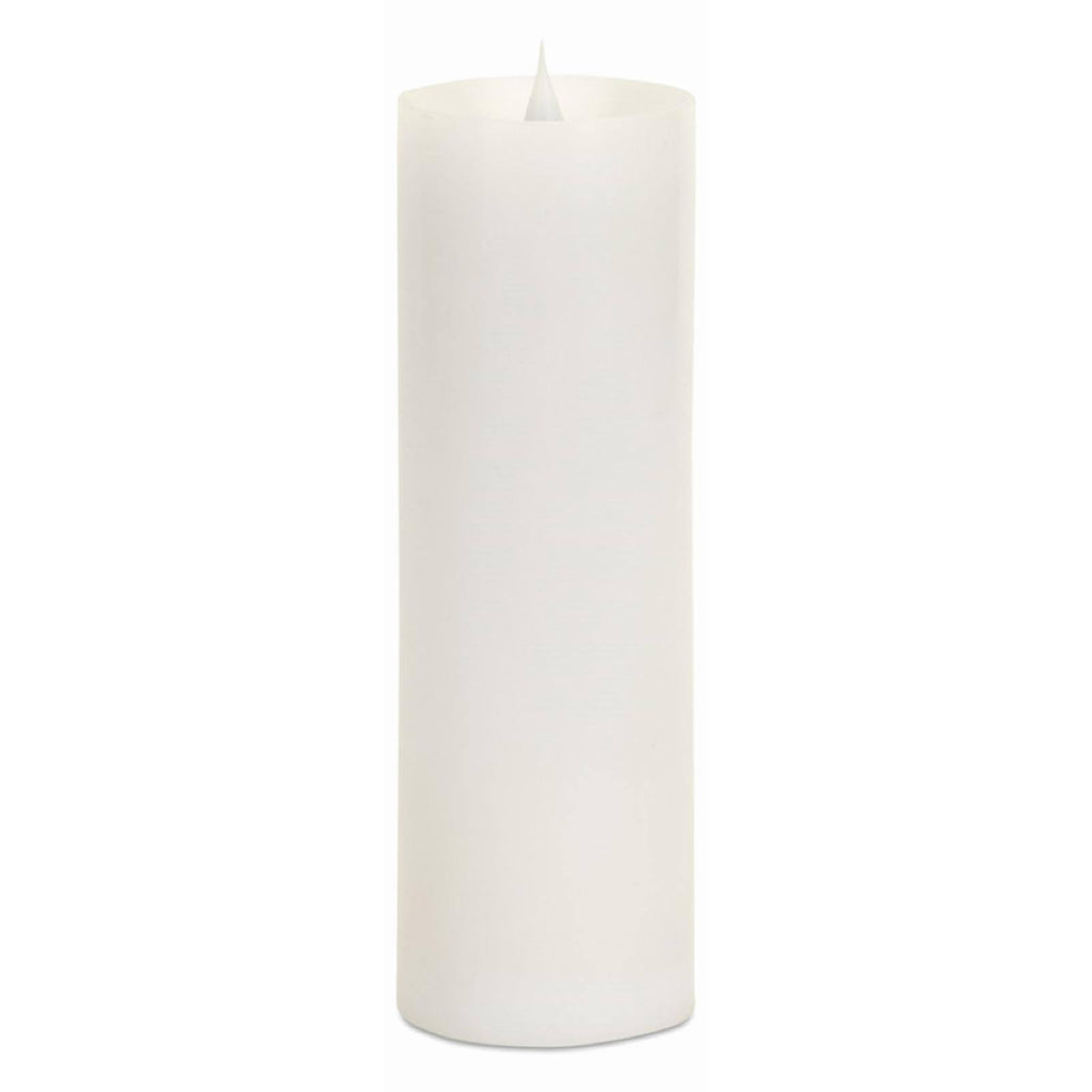 White LED Pillar Candle with Moving Flame I7555