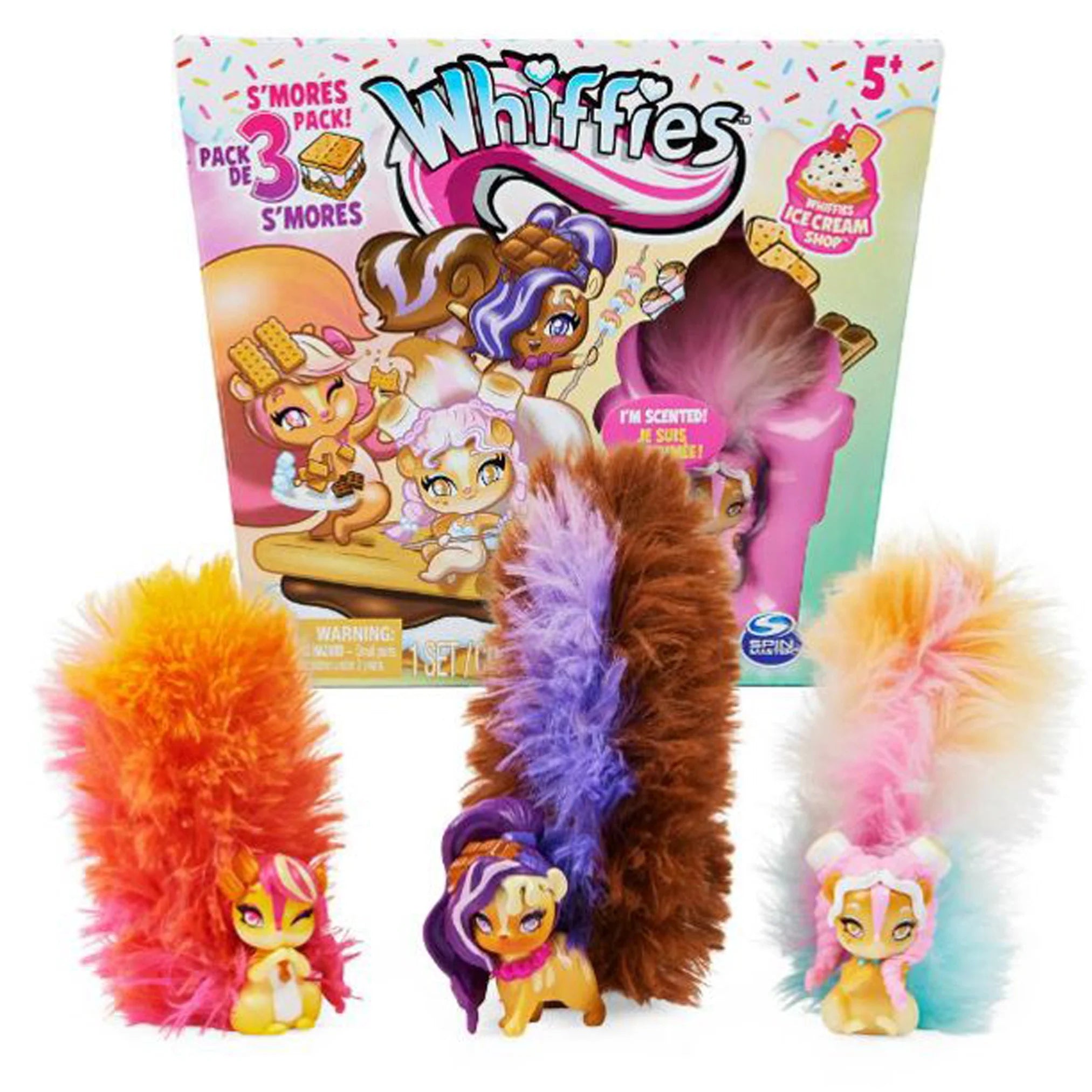S'mores 3-Pack Collectible Animals with Scented Plush Tails Q818181