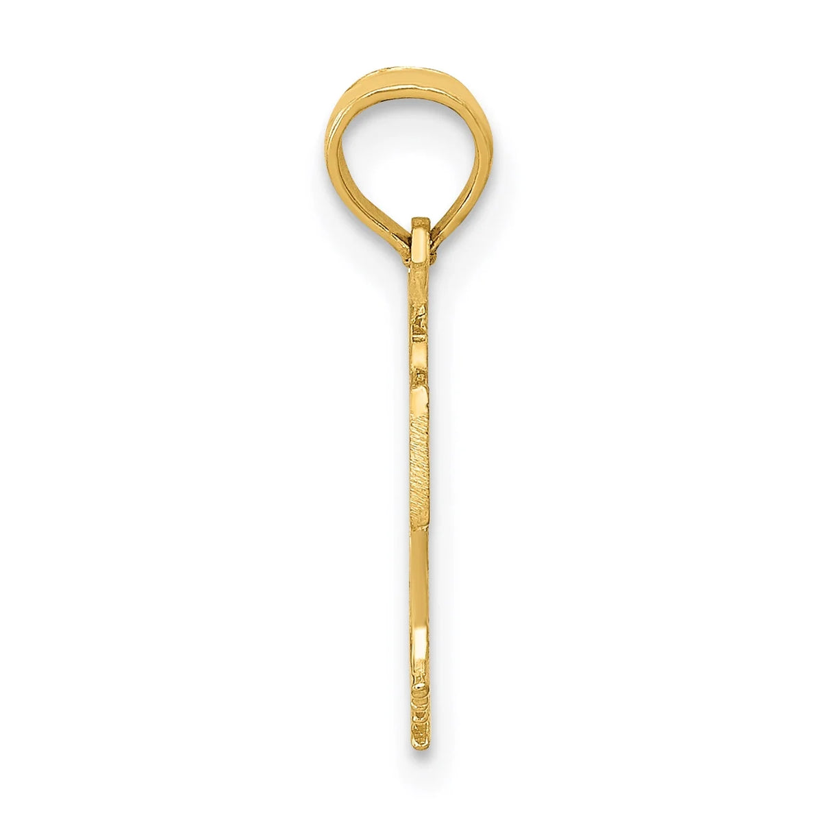 10K Yellow Gold Basketball In Net Pendant Charm with 14K Yellow Gold Rope Chain Necklace 18'' G566492