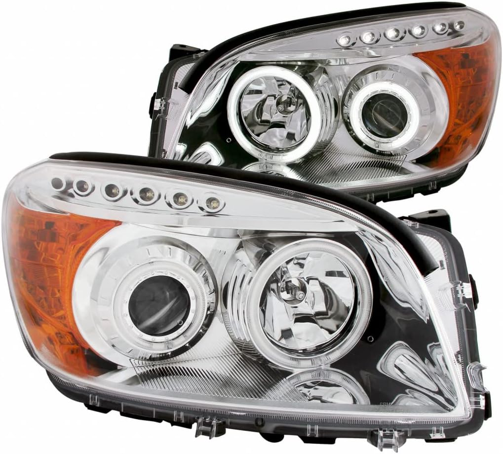 Projector Headlights with Halo Chrome M5798