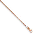 14K Rose Gold Polished 2 mm Solid Cable Chain Necklace 16" E6106