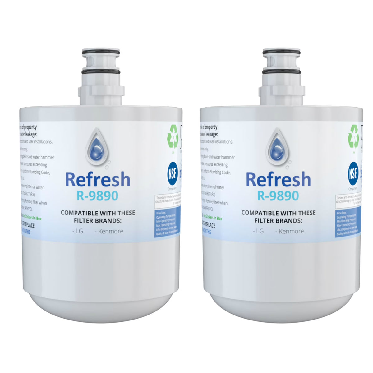 2 Pack Refrigerator Water Filter W282