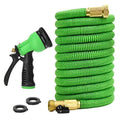 25 Feet Expandable Garden Hose with Brass End and 8 Function Spray Nozzle G636888
