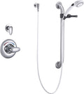 Chrome Dual Shower Trim, Diverter, Hand Shower, and Grab Bar Z48023