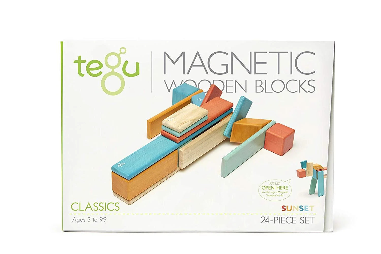 24 Piece Tegu Magnetic Wooden Block Set E629421