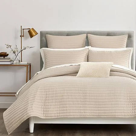 Beige Rice Stitch Quilt I165